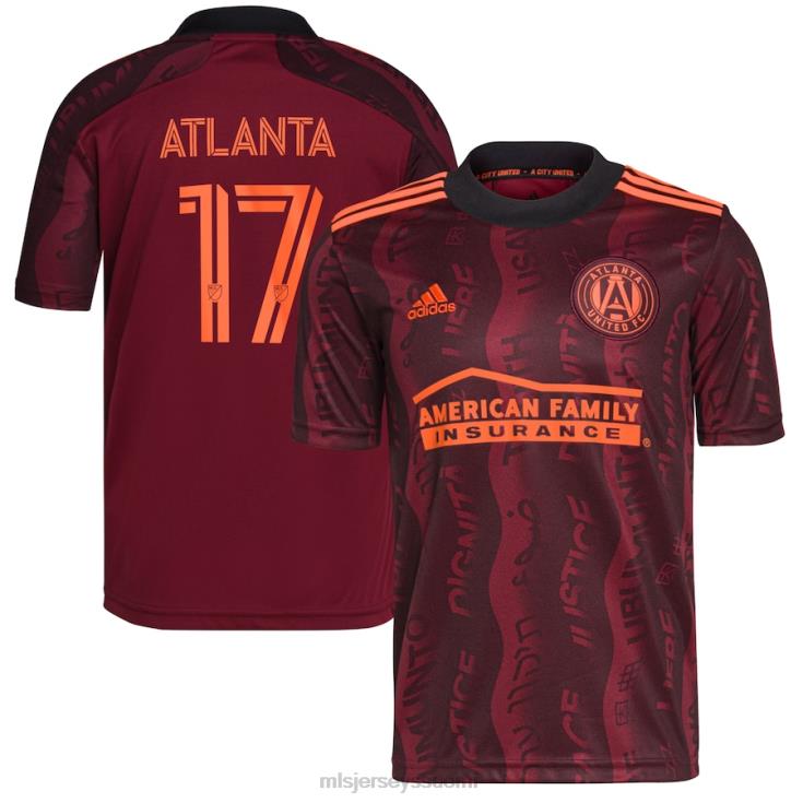 MLS Jerseys paita FDFTZ1207 lapset atlanta united fc:n kannattajat adidas maroon 2021 unity replica player paita