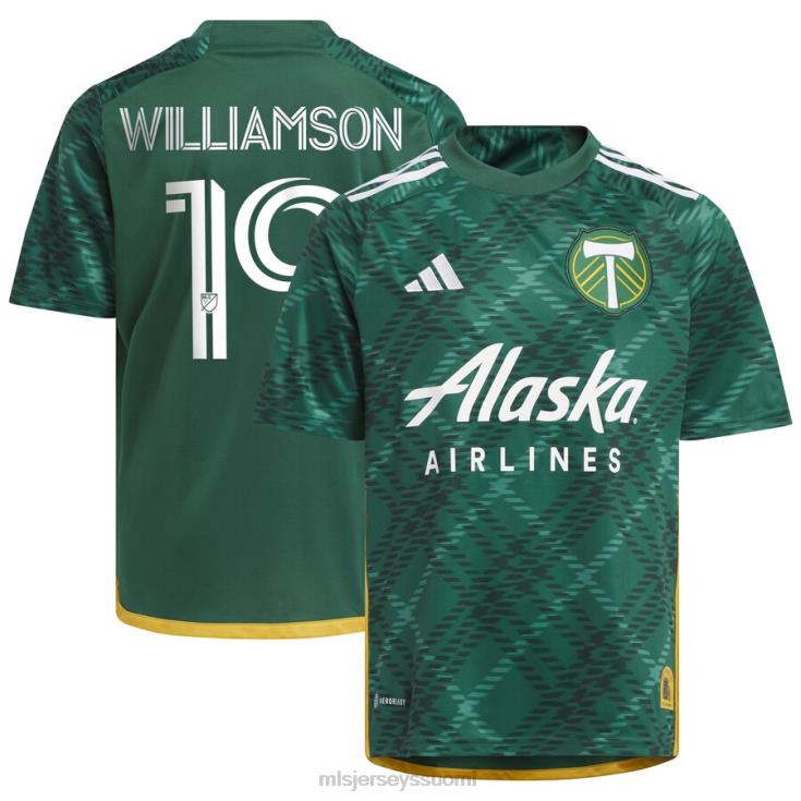 MLS Jerseys paita FDFTZ1198 lapset portland timbers eryk williamson adidas green 2023 portland plaid kit replica jersey