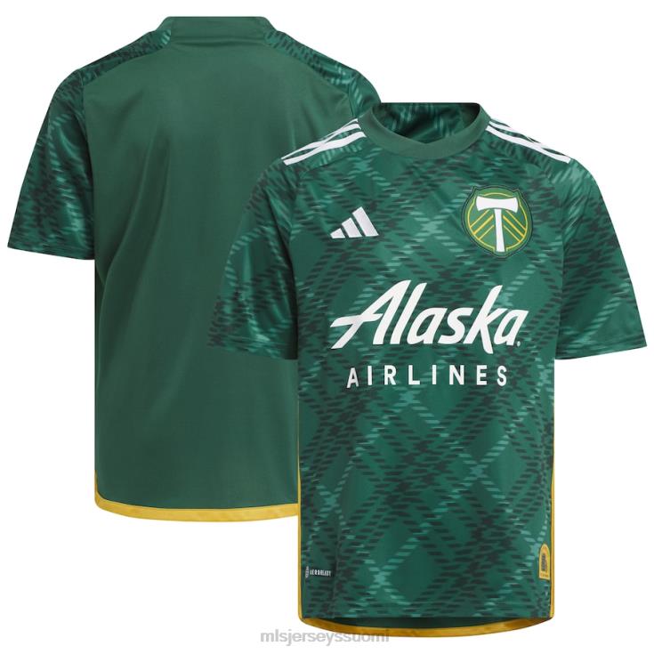 MLS Jerseys paita FDFTZ136 lapset portland timbers adidas green 2023 portland plaid kit replica jersey