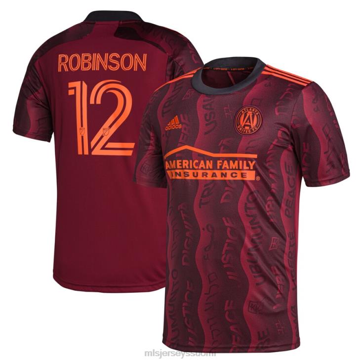 MLS Jerseys paita FDFTZ1448 miehet atlanta united fc miles robinson adidas maroon 2021 unity replica player paita