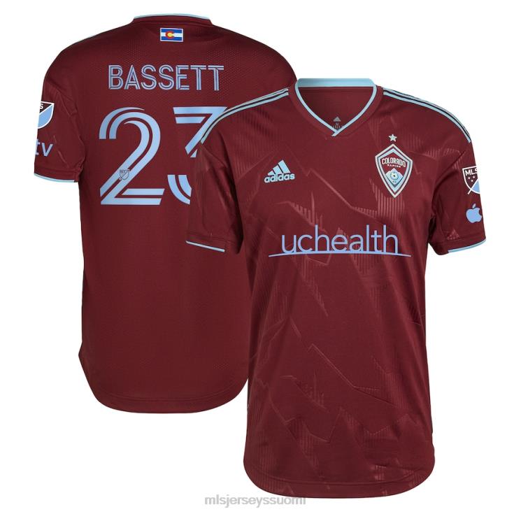 MLS Jerseys paita FDFTZ1069 miehet colorado rapids cole bassett adidas burgundy 2023 club autenttinen pelaajapaita