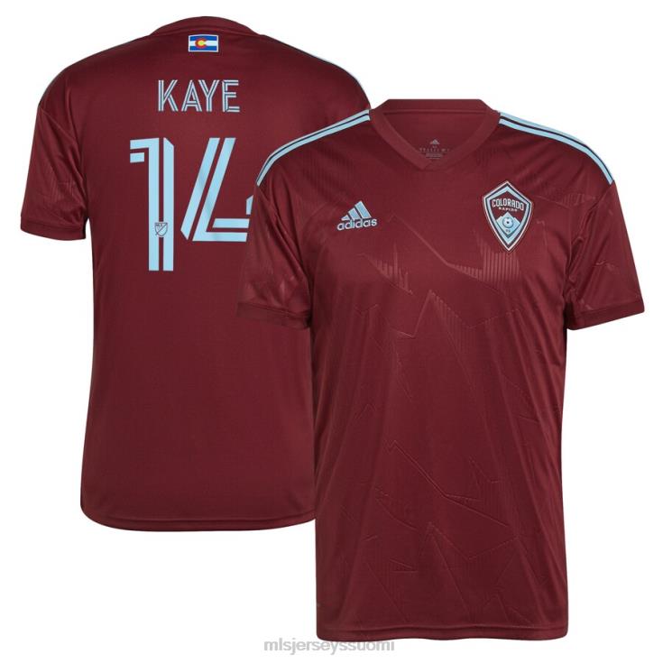 MLS Jerseys paita FDFTZ1442 miehet colorado rapids mark-anthony kaye adidas burgundy 2022 seuran replika pelaajapaita