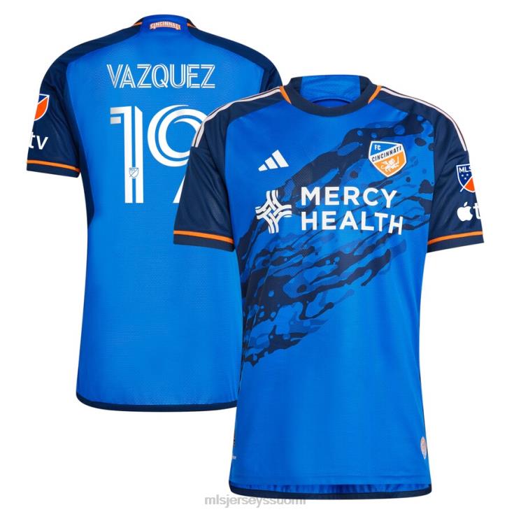 MLS Jerseys paita FDFTZ350 miehet fc cincinnati brandon vazquez adidas blue 2023 river kit autenttinen jersey