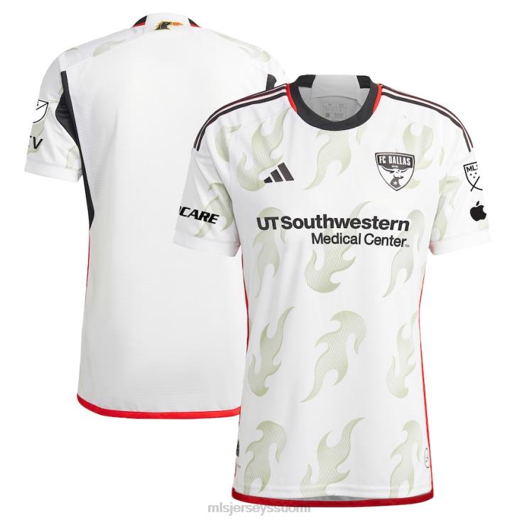 MLS Jerseys paita FDFTZ106 miehet fc dallas adidas valkoinen 2023 burn baby burn autenttinen jersey