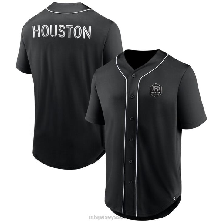 MLS Jerseys paita FDFTZ77 miehet houston dynamo fc fanatics merkkituote musta kolmannen kauden muoti baseball nappipaita