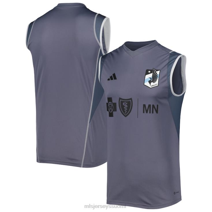 MLS Jerseys paita FDFTZ525 miehet minnesota united fc adidas grey 2023 hihaton harjoituspaita