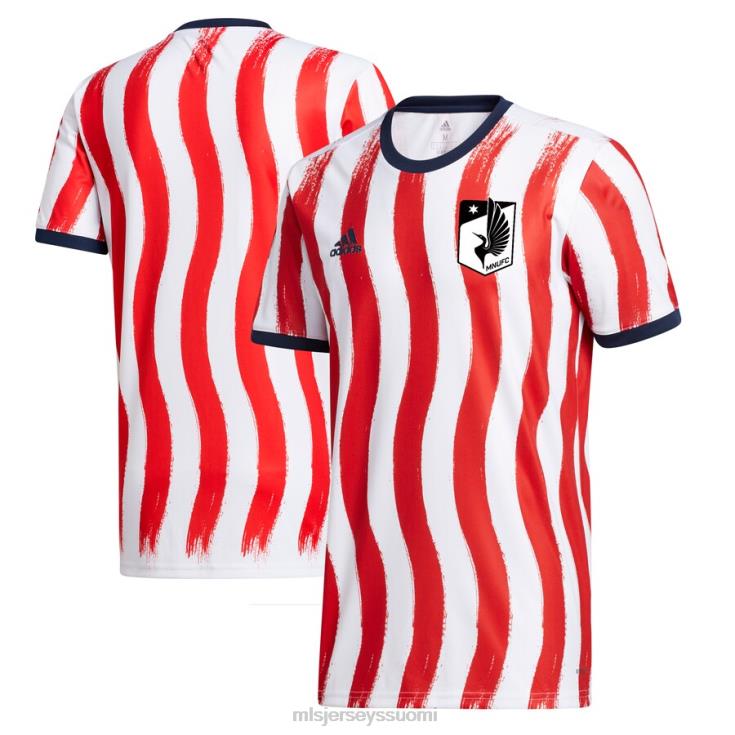 MLS Jerseys paita FDFTZ766 miehet minnesota united fc adidas valkoinen/punainen 2021/22 americana pre-match aeroready top