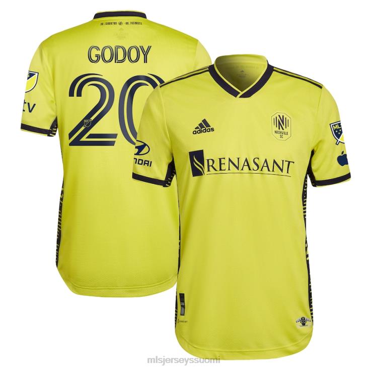 MLS Jerseys paita FDFTZ1180 miehet nashville sc anibal godoy adidas yellow 2023 kotiinpaluusarja aito pelaajapaita