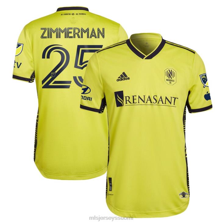 MLS Jerseys paita FDFTZ1284 miehet nashville sc walker zimmerman adidas keltainen 2023 kotiinpaluusarja aito pelaajapaita