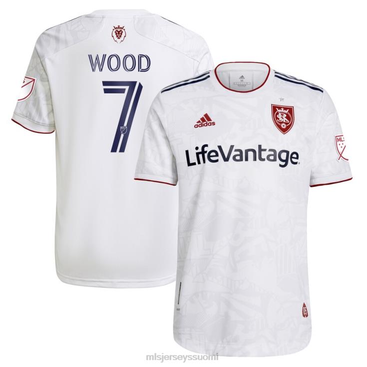 MLS Jerseys paita FDFTZ1381 miehet todellinen suolajärvi bobby wood adidas white 2021 kannattajan toissijainen sarja aito pelaajapaita