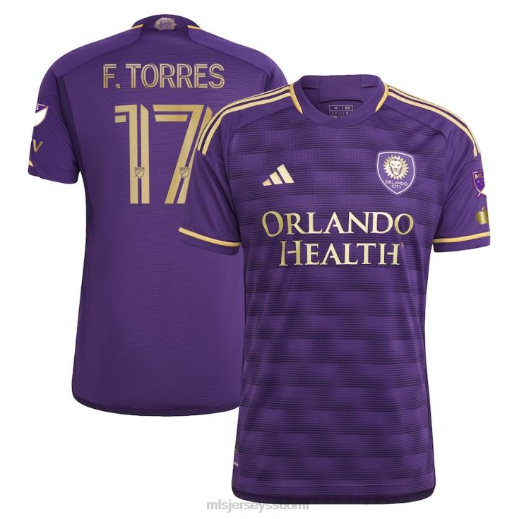 MLS Jerseys paita FDFTZ1325 miehet orlando city sc facundo torres adidas purple 2023 seinäpakkaus aito pelaajapaita