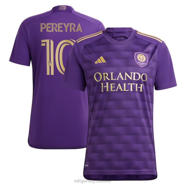 MLS Jerseys paita FDFTZ899 miehet orlando city sc mauricio pereyra adidas purple 2023 seinäpakkaus replika pelaajapaita