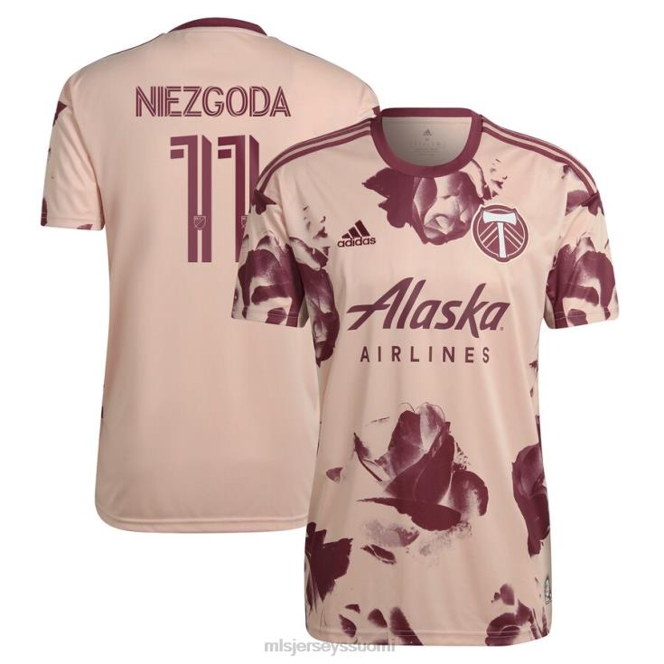 MLS Jerseys paita FDFTZ1074 miehet portland timbers jaroslaw niezgoda adidas pink 2022 heritage rose kit replica player jersey