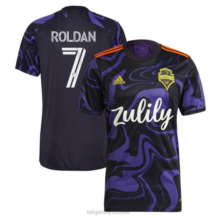 MLS Jerseys paita FDFTZ596 miehet seattle sounders fc cristian roldan adidas purple 2021 the jimi hendrix kit replica player jersey